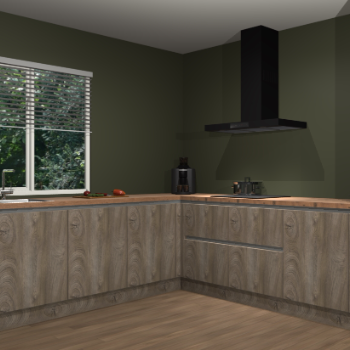 Cantaro eiken greeploze keuken Letland 32166