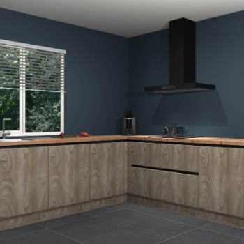 Cantaro eiken greeploze keuken Letland 32169