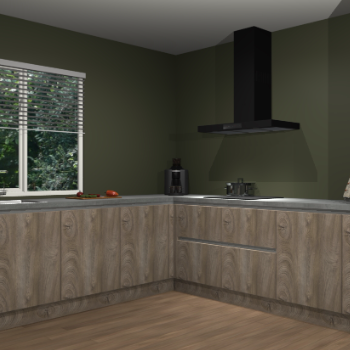 Cantaro eiken greeploze keuken Letland 32172