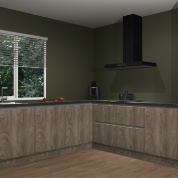 Cantaro eiken greeploze keuken Letland 32178