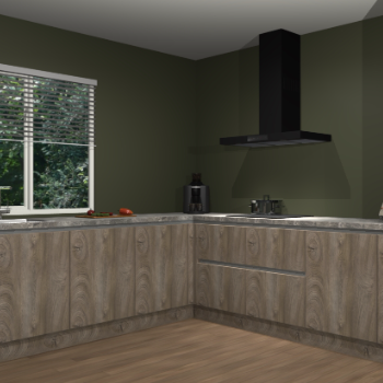 Cantaro eiken greeploze keuken Letland 32184