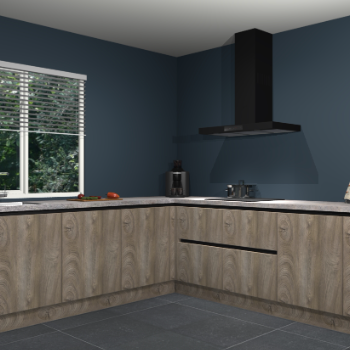 Cantaro eiken greeploze keuken Letland 32193