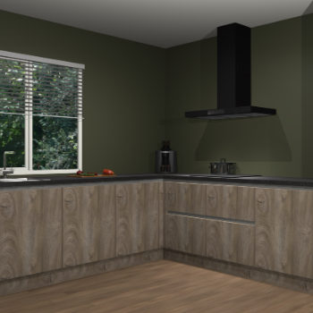 Cantaro eiken greeploze keuken Letland 32196