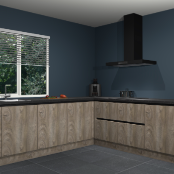 Cantaro eiken greeploze keuken Letland 32199