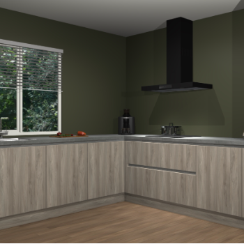 Vuren greeploze keuken Letland 32248