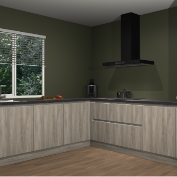 Vuren greeploze keuken Letland 32254