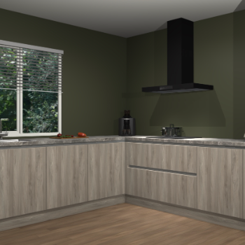 Vuren greeploze keuken Letland 32260