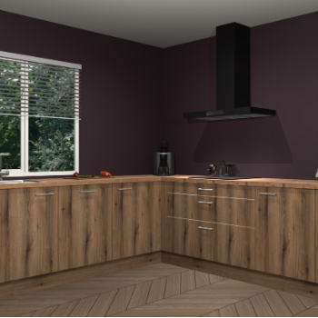 Gouden eiken keuken Letland 32341