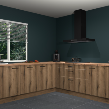 Gouden eiken keuken Letland 32344