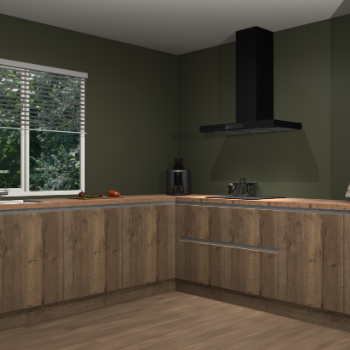 Chocolade eiken greeploze keuken Letland 32380