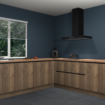 Chocolade eiken greeploze keuken Letland 32383