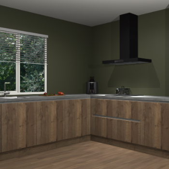 Chocolade eiken greeploze keuken Letland 32387