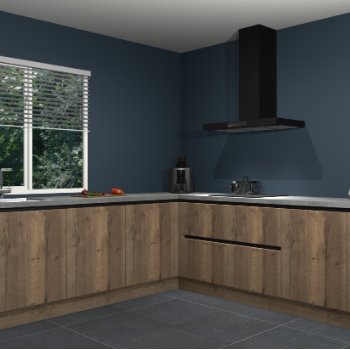 Chocolade eiken greeploze keuken Letland 32390