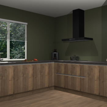 Chocolade eiken greeploze keuken Letland 32393