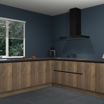 Chocolade eiken greeploze keuken Letland 32397