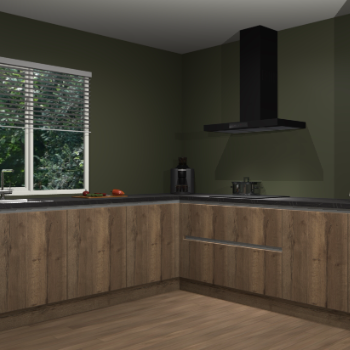 Chocolade eiken greeploze keuken Letland 32412