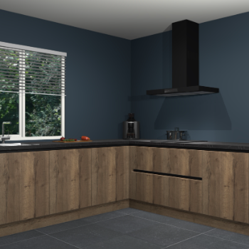 Chocolade eiken greeploze keuken Letland 32415