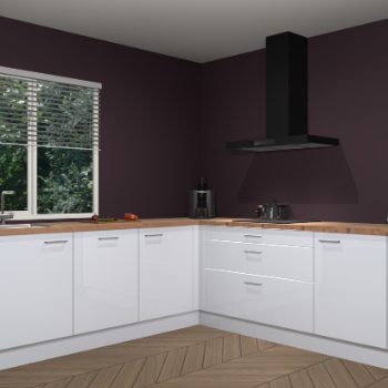 Sneeuwwitte hoogglans keuken Letland 32418