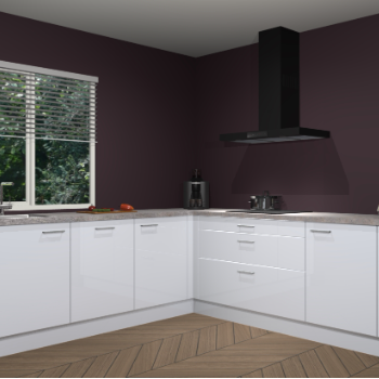 Sneeuwwitte hoogglans keuken Letland 32442