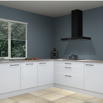 Sneeuwwitte hoogglans keuken Letland 32444