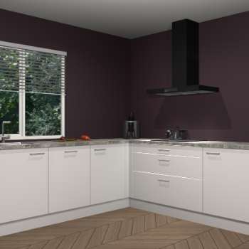 Zijdegrijze hoogglans keuken Letland 32510