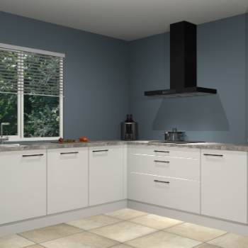 Zijdegrijze hoogglans keuken Letland 32512