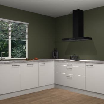 Zijdegrijze hoogglans keuken Letland 32515