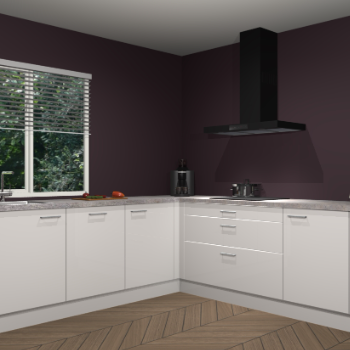 Zijdegrijze hoogglans keuken Letland 32516