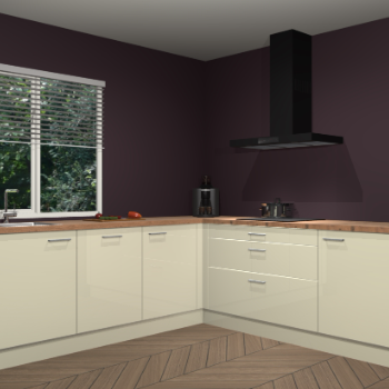 Magnolia hoogglans keuken Letland 32529