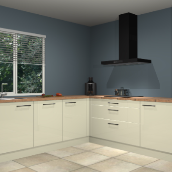 Magnolia hoogglans keuken Letland 32531