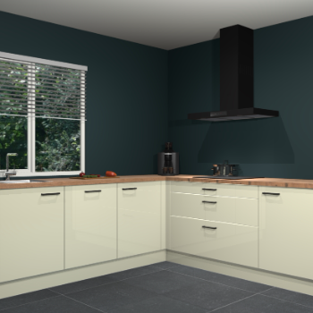 Magnolia hoogglans keuken Letland 32532