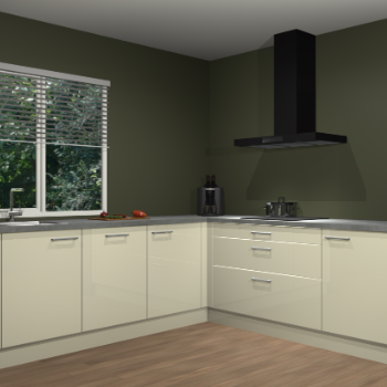 Magnolia hoogglans keuken Letland 32534