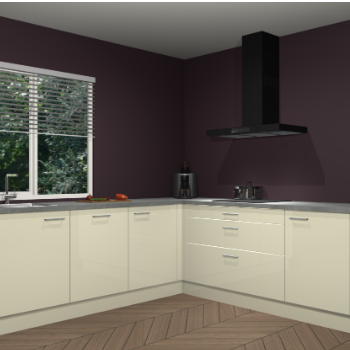 Magnolia hoogglans keuken Letland 32535