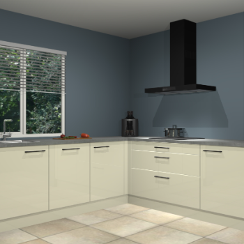 Magnolia hoogglans keuken Letland 32537