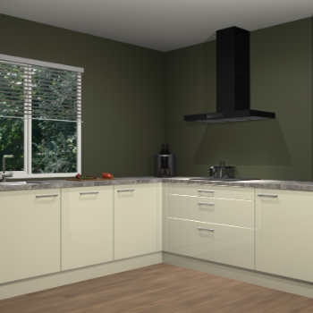 Magnolia hoogglans keuken Letland 32546