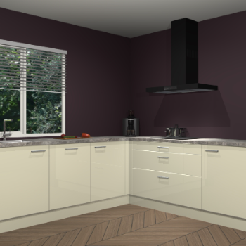 Magnolia hoogglans keuken Letland 32547