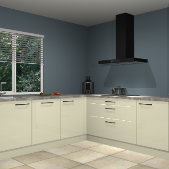 Magnolia hoogglans keuken Letland 32549