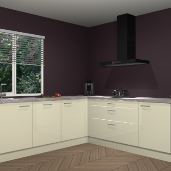 Magnolia hoogglans keuken Letland 32553