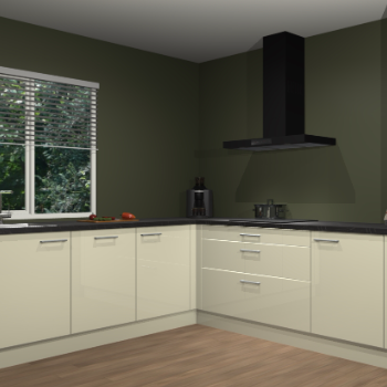 Magnolia hoogglans keuken Letland 32558