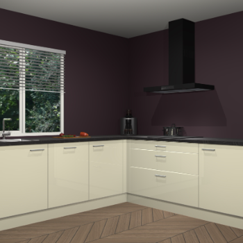 Magnolia hoogglans keuken Letland 32559