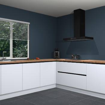 Sneeuwwitte greeploze keuken Letland 32621