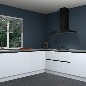 Sneeuwwitte greeploze keuken Letland 32627