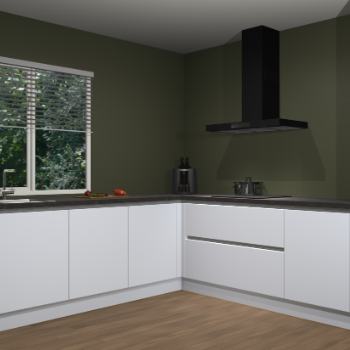 Sneeuwwitte greeploze keuken Letland 32630