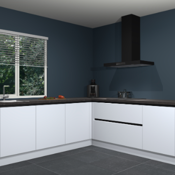 Sneeuwwitte greeploze keuken Letland 32633