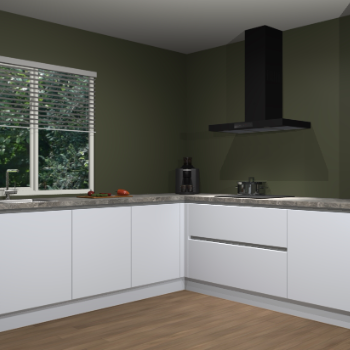 Sneeuwwitte greeploze keuken Letland 32636