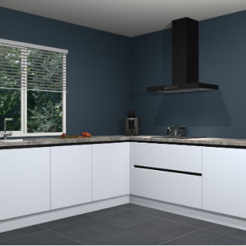 Sneeuwwitte greeploze keuken Letland 32639