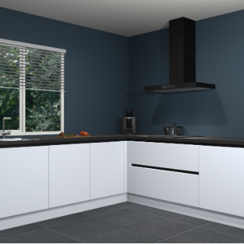 Sneeuwwitte greeploze keuken Letland 32651