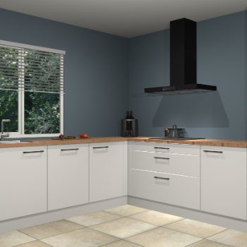 Zijdegrijze keuken Letland 32663