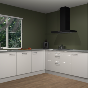 Zijdegrijze keuken Letland 32666