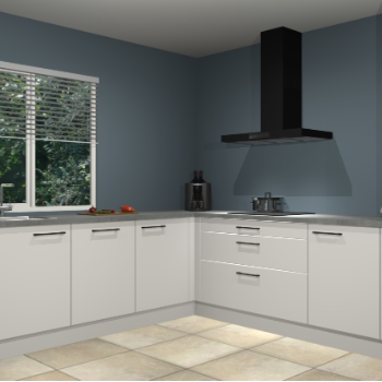 Zijdegrijze keuken Letland 32669